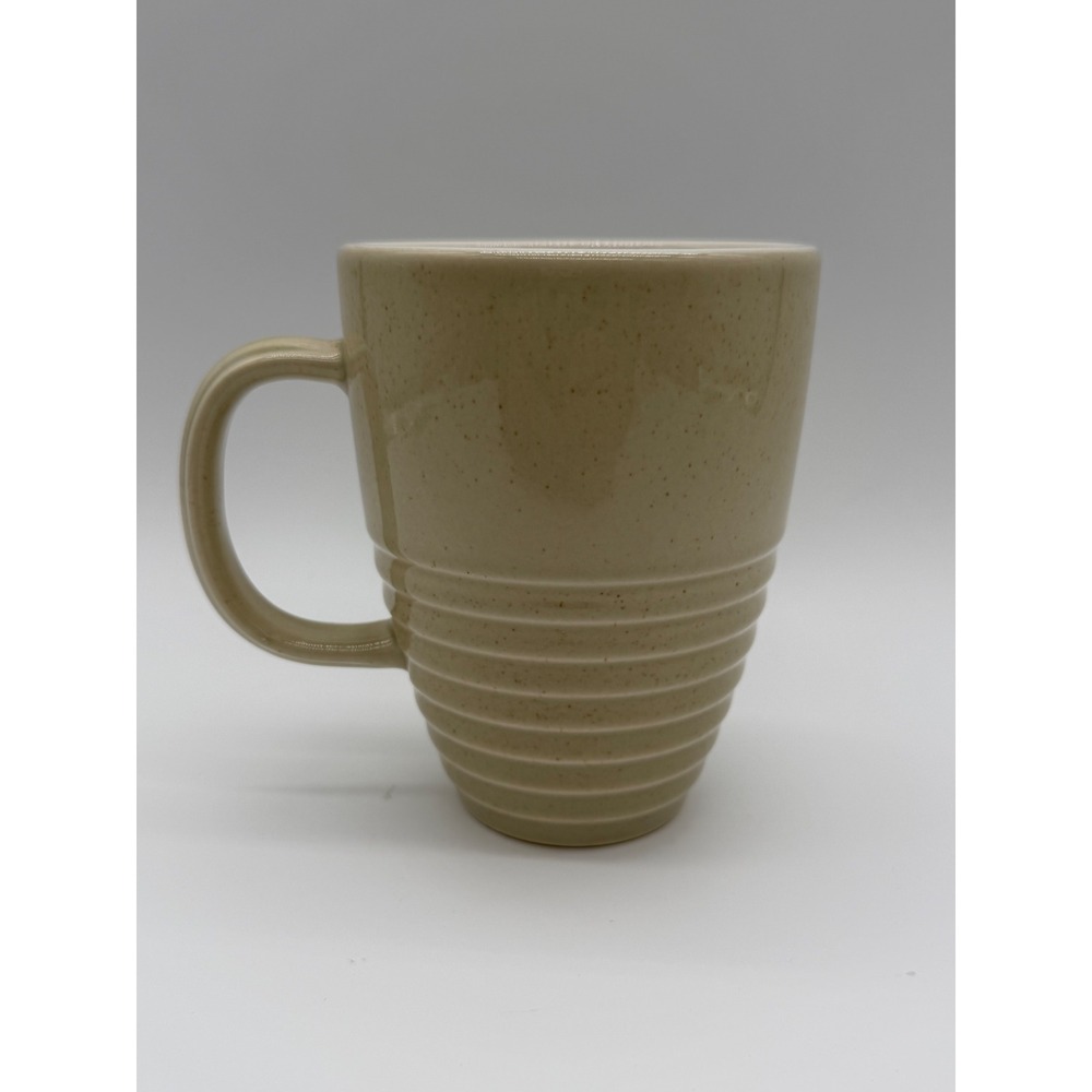 Pfaltzgraff Cappuccino Retired Beige Ribbed Stoneware Coffee Mug Cup USA Made